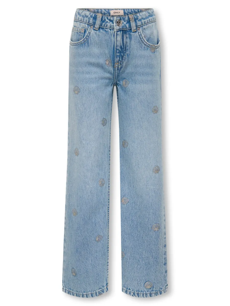 New KOGJUICY Høj talje Wide leg fit Jeans Børn Tøj·Jeans