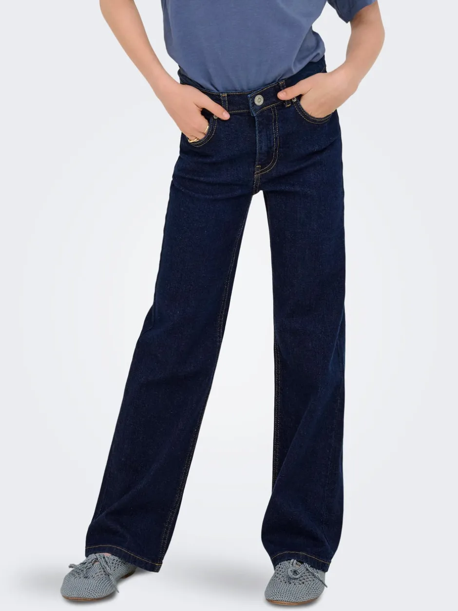 Sale KOGJUICY Mellemhøj talje Wide leg fit Jeans Børn Tøj·Jeans