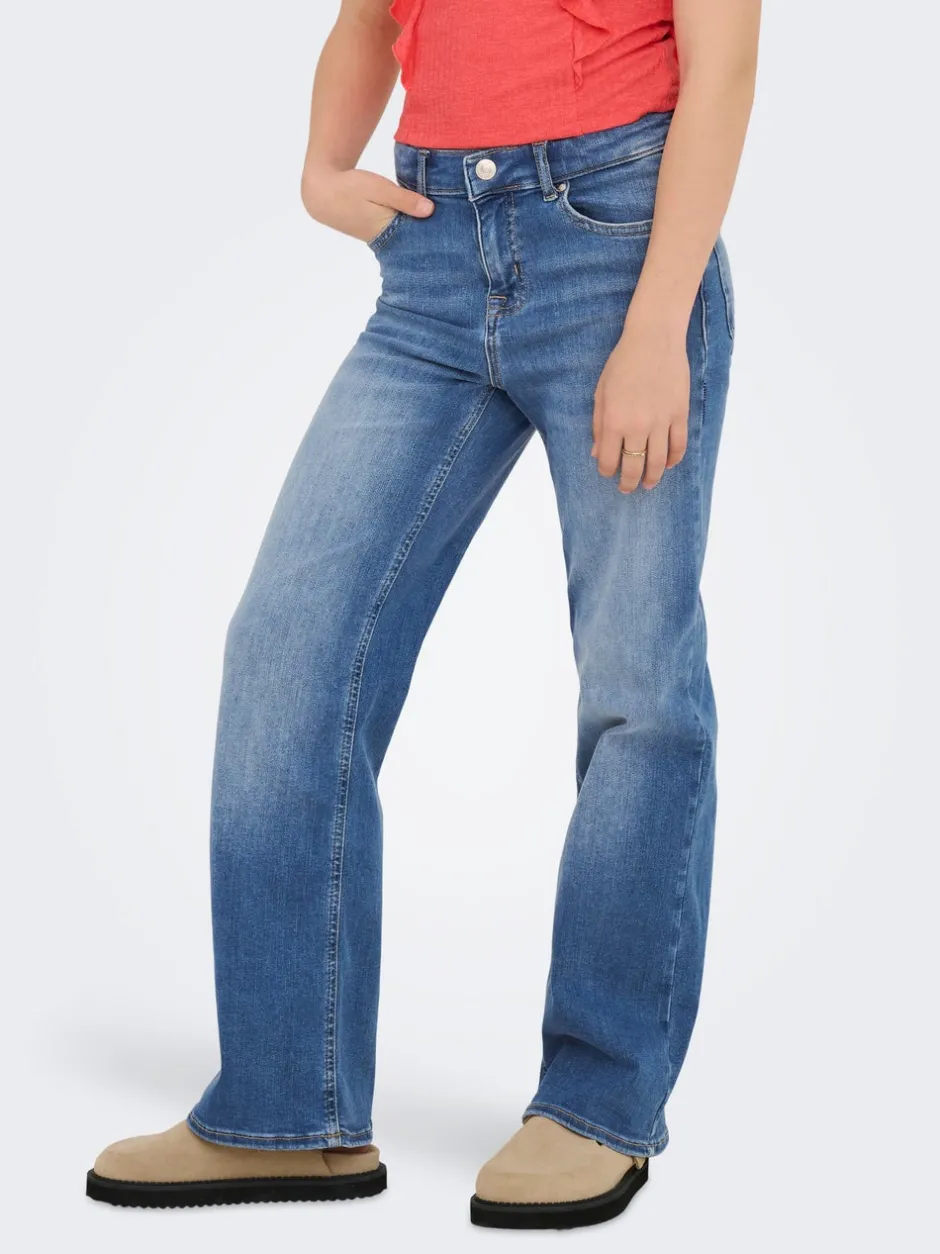 Hot KOGMADISON Mellemhøj talje Wide leg fit Jeans Børn Tøj·Jeans