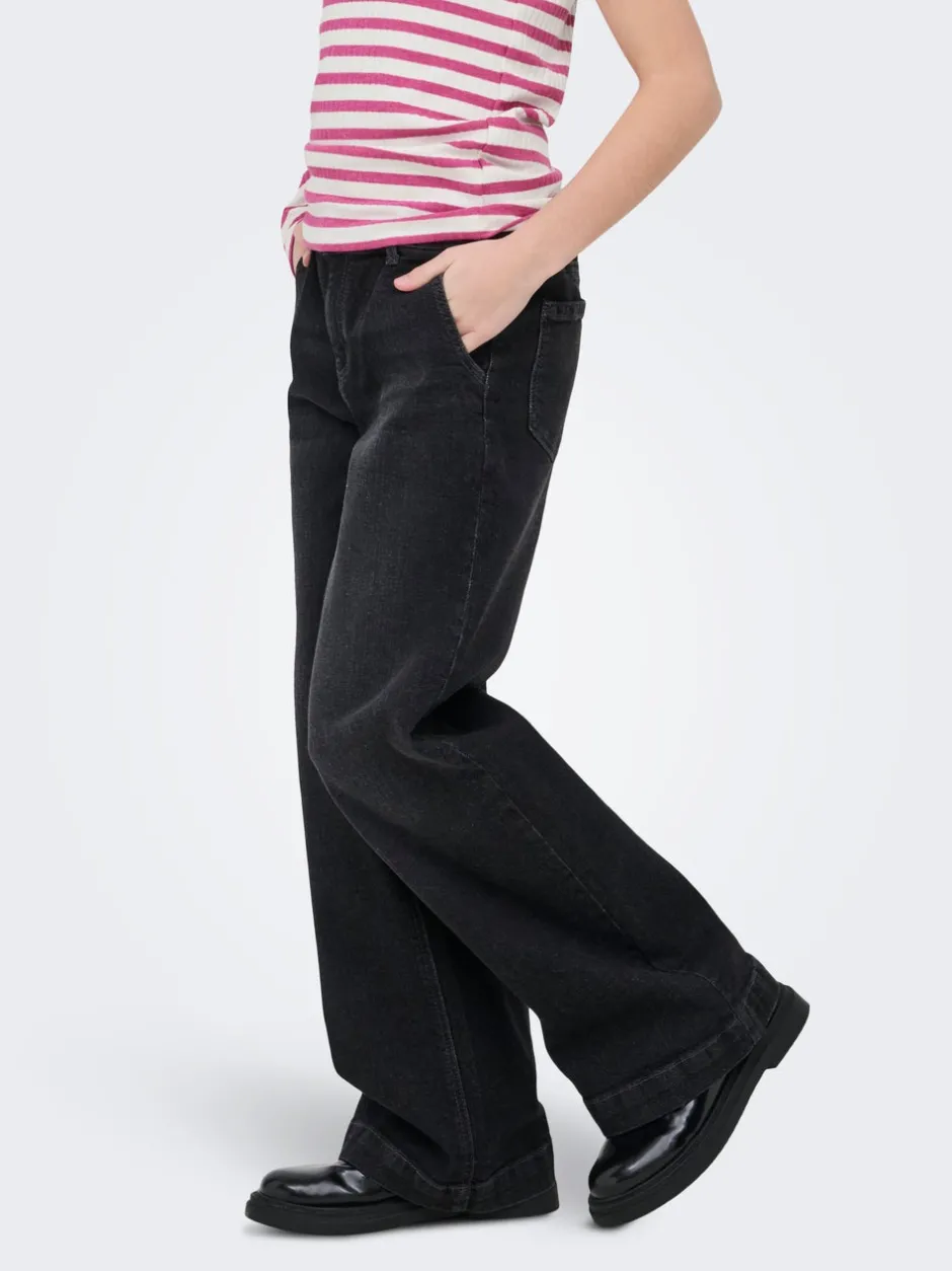 New KOGNEW Mellemhøj talje Wide leg fit Jeans Børn Tøj·Jeans