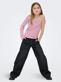 New KOGNEW Mellemhøj talje Wide leg fit Jeans Børn Tøj·Jeans