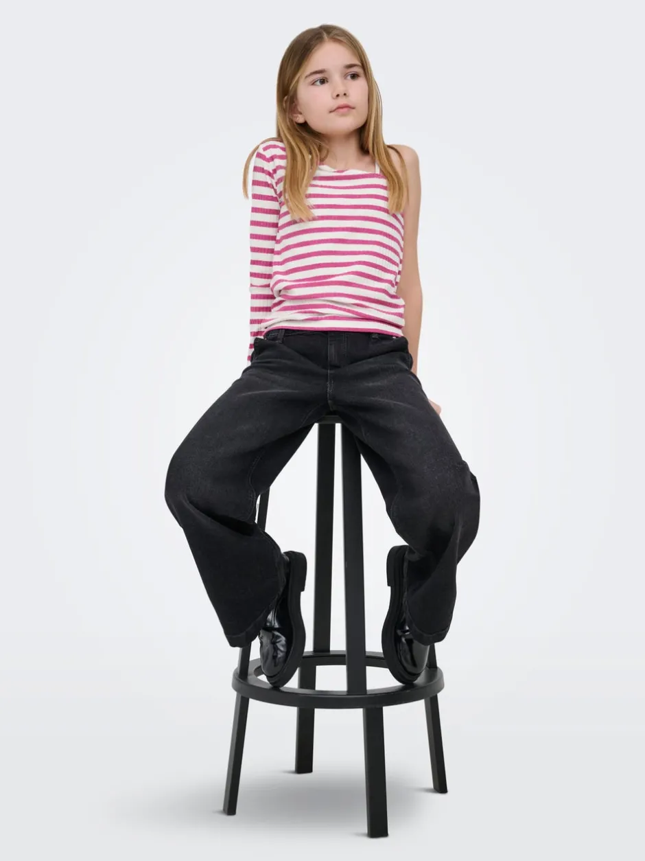 New KOGNEW Mellemhøj talje Wide leg fit Jeans Børn Tøj·Jeans