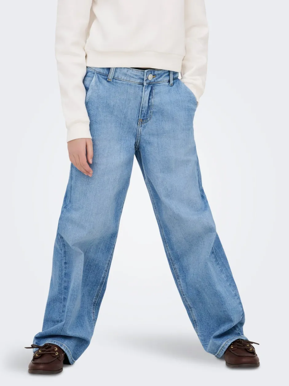 Discount KOGPALMA Mellemhøj talje Wide leg fit Jeans Børn Tøj·Jeans