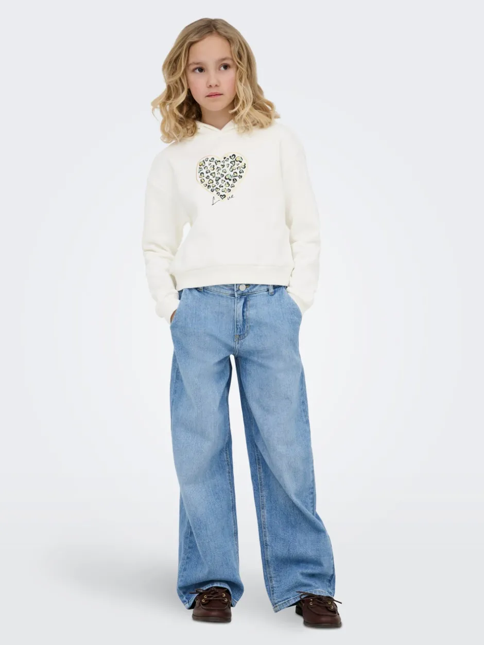 Discount KOGPALMA Mellemhøj talje Wide leg fit Jeans Børn Tøj·Jeans