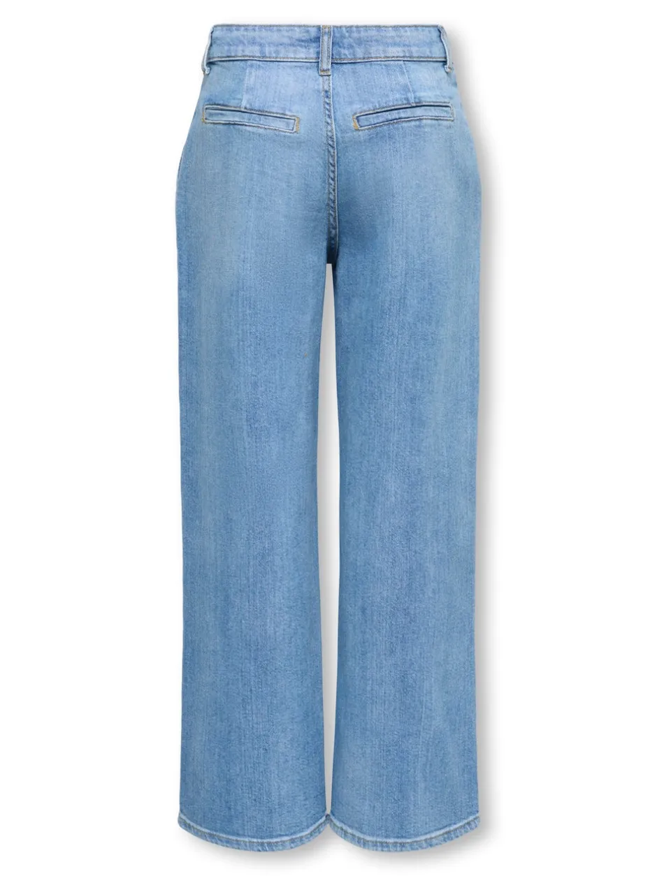 Discount KOGPALMA Mellemhøj talje Wide leg fit Jeans Børn Tøj·Jeans