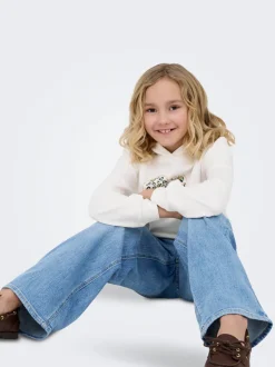 Discount KOGPALMA Mellemhøj talje Wide leg fit Jeans Børn Tøj·Jeans