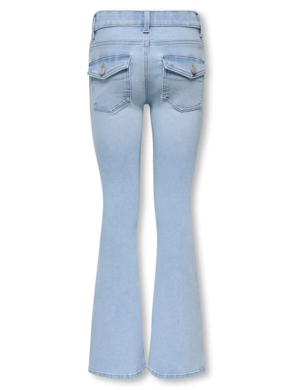 New KOGPHOEBE Lav talje Flared fit Jeans Børn Tøj·Jeans