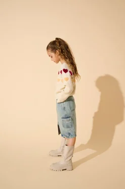 Online KOGPOSEY Denim Denim-nederdel Midinederdel Børn Tøj·Nederdele