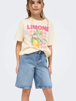 New KOGSONNY Høj talje Regular fit Denim-shorts Børn Tøj·Shorts