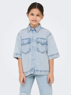 New KOGSOPHIE Denim-skjorte Børn Tøj·Toppe|Tøj·Skjorter