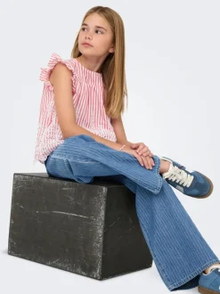 Discount KOGYASMIN Mellemhøj talje Wide leg fit Jeans Børn Tøj·Jeans