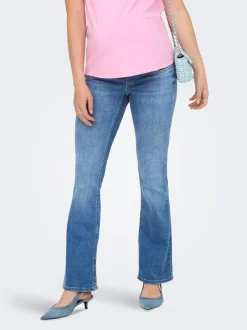 Sale OLMBLUSH Mellemhøj talje Flared fit Jeans Dame Jeans