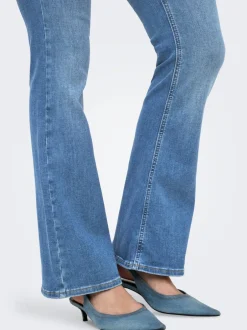 Sale OLMBLUSH Mellemhøj talje Flared fit Jeans Dame Jeans