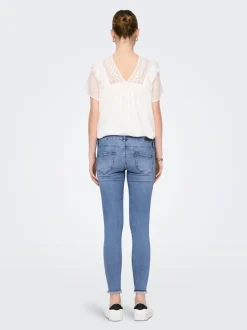Hot OLMBLUSH Mellemhøj talje Skinny fit Ankellængde Jeans Dame Jeans