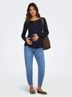 Hot OLMCATWALK Høj talje Mom fit Ankellængde Jeans Dame Jeans