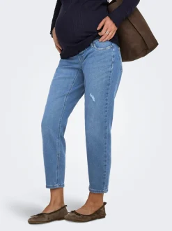 Hot OLMCATWALK Høj talje Mom fit Ankellængde Jeans Dame Jeans