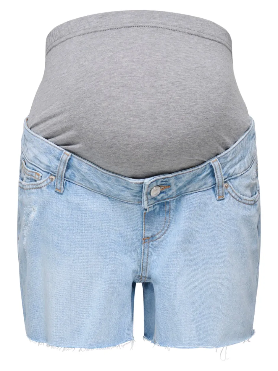 Clearance OLMGABI Mellemhøj talje Regular fit Denim-shorts Dame Shorts|Denimshorts