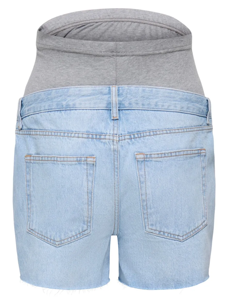 Clearance OLMGABI Mellemhøj talje Regular fit Denim-shorts Dame Shorts|Denimshorts