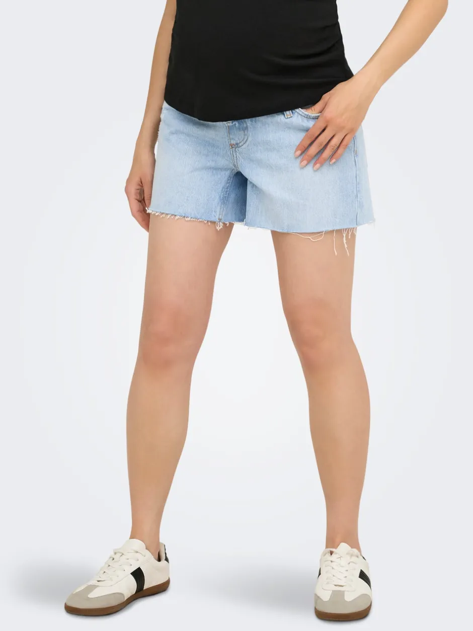 Clearance OLMGABI Mellemhøj talje Regular fit Denim-shorts Dame Shorts|Denimshorts