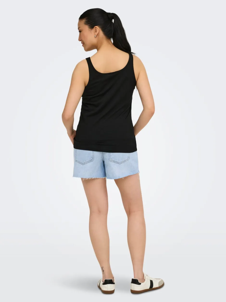 Clearance OLMGABI Mellemhøj talje Regular fit Denim-shorts Dame Shorts|Denimshorts