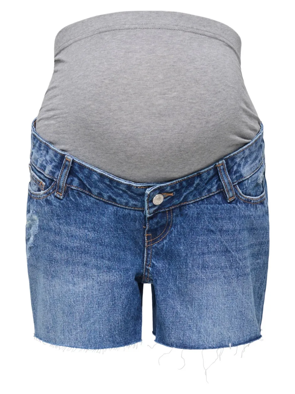 OLMGABI Mellemhøj talje Regular fit Denim-shorts Dame Shorts|Denimshorts