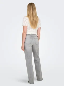 Outlet OLMJUICY Høj talje Wide leg fit Jeans Dame Jeans