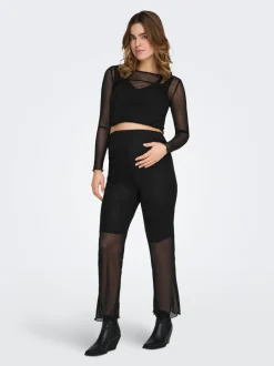 Hot OLMLOURA Wide leg fit Bukser i wide fit Dame Bukser