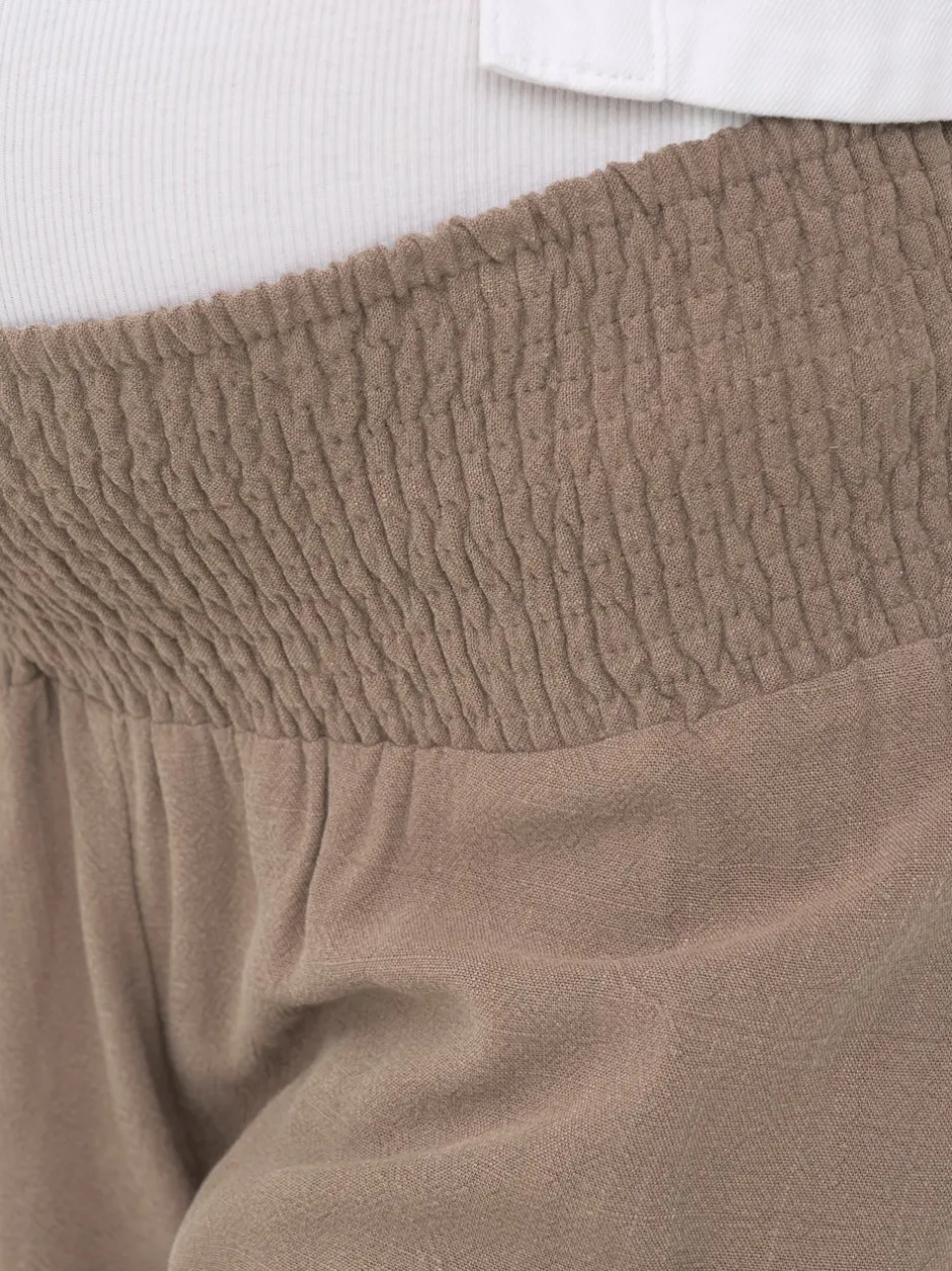 OLMSIESTA Mellemhøj talje Regular fit Hør Shorts Dame Shorts & Nederdele