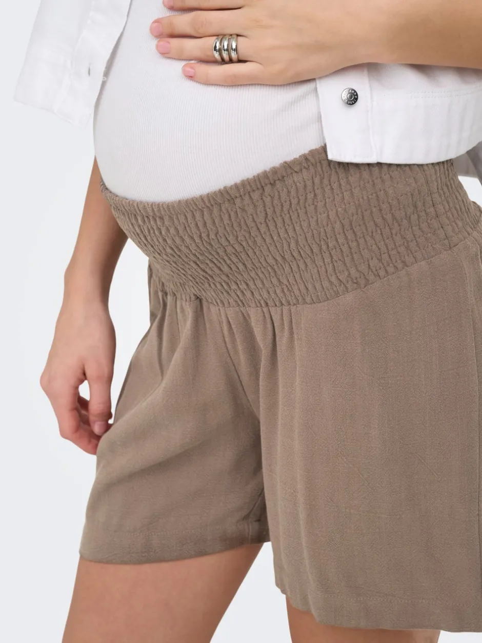 OLMSIESTA Mellemhøj talje Regular fit Hør Shorts Dame Shorts & Nederdele