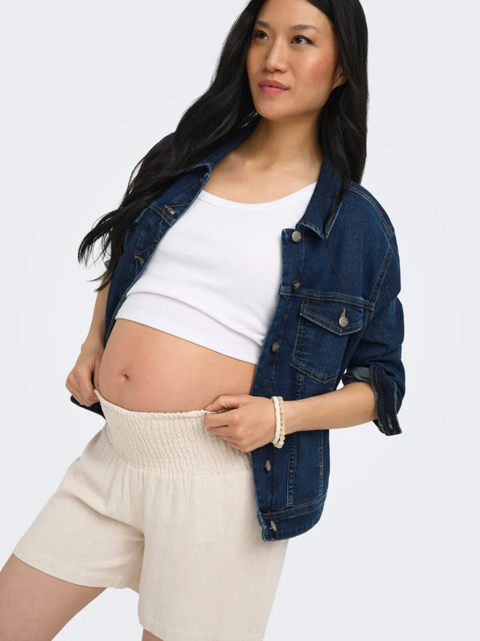 Hot OLMSIESTA Mellemhøj talje Regular fit Hør Shorts Dame Shorts & Nederdele
