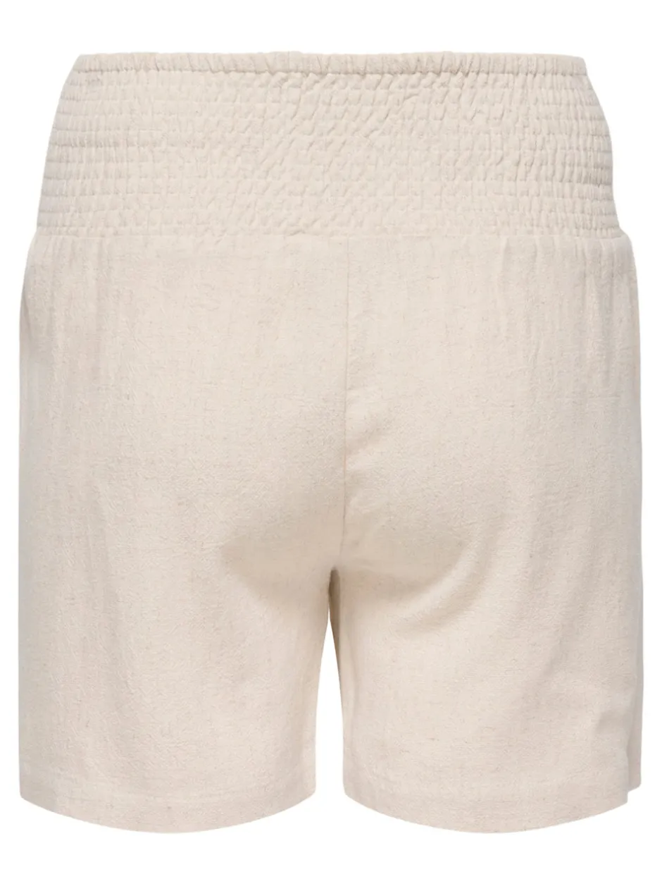 Hot OLMSIESTA Mellemhøj talje Regular fit Hør Shorts Dame Shorts & Nederdele