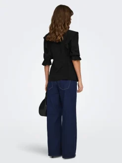 OLMSNOW Høj talje Wide leg fit Jeans Dame Jeans