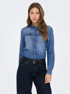 Outlet ONLALEXA Denim-skjorte Dame Skjorter
