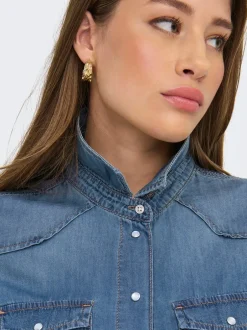 Hot ONLALICE Denim-skjorte Dame Skjorter
