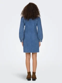 Sale ONLALMA Kort kjole Dame Kjoler|Double Denim