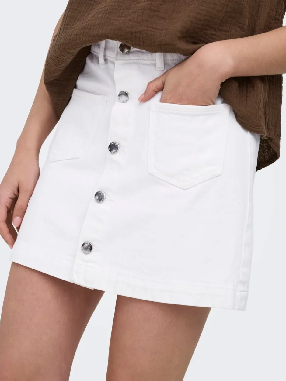 Sale ONLAMAZING Denim Denim-nederdel Kort nederdel Dame Nederdele|Denimnederdele