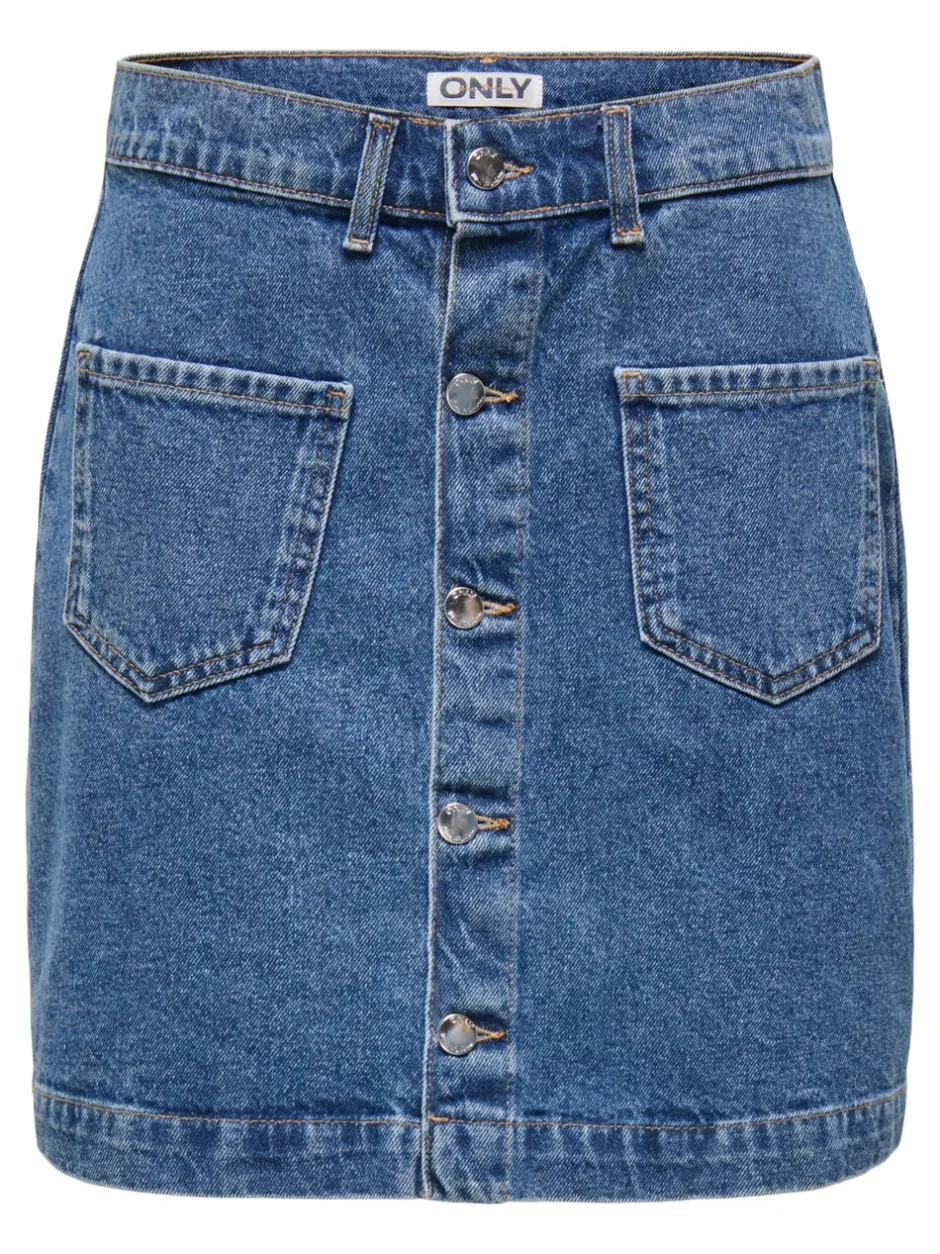 Online ONLAMAZING Denim Denim-nederdel Kort nederdel Dame Nederdele|Denimnederdele