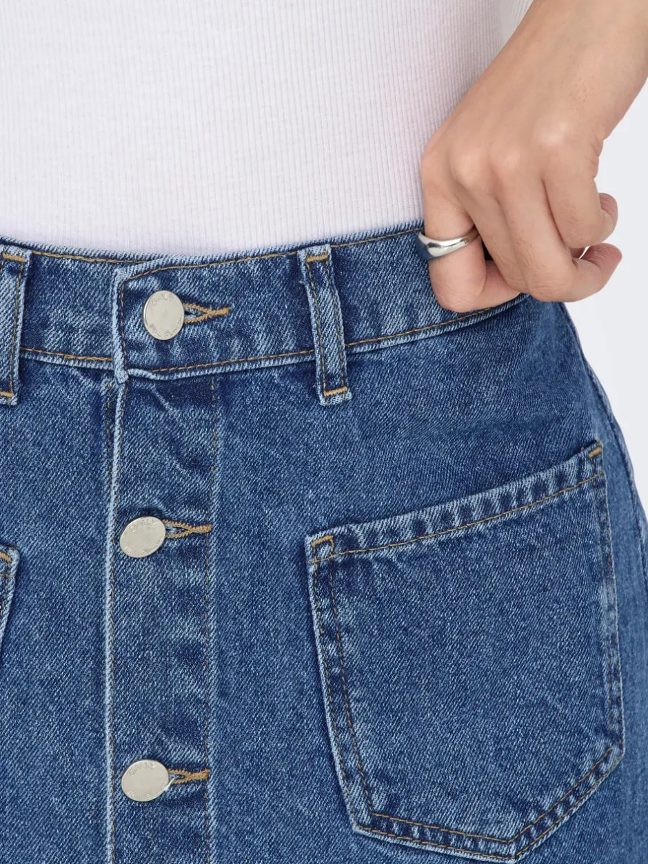 Online ONLAMAZING Denim Denim-nederdel Kort nederdel Dame Nederdele|Denimnederdele