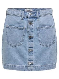 Discount ONLAMAZING Denim Denim-nederdel Kort nederdel Dame Nederdele|Denimnederdele