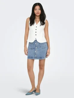 Discount ONLAMAZING Denim Denim-nederdel Kort nederdel Dame Nederdele|Denimnederdele