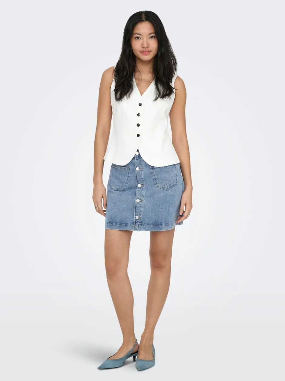 Discount ONLAMAZING Denim Denim-nederdel Kort nederdel Dame Nederdele|Denimnederdele