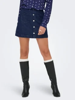 Outlet ONLAMAZING Denim Denim-nederdel Kort nederdel Dame Nederdele|Denimnederdele
