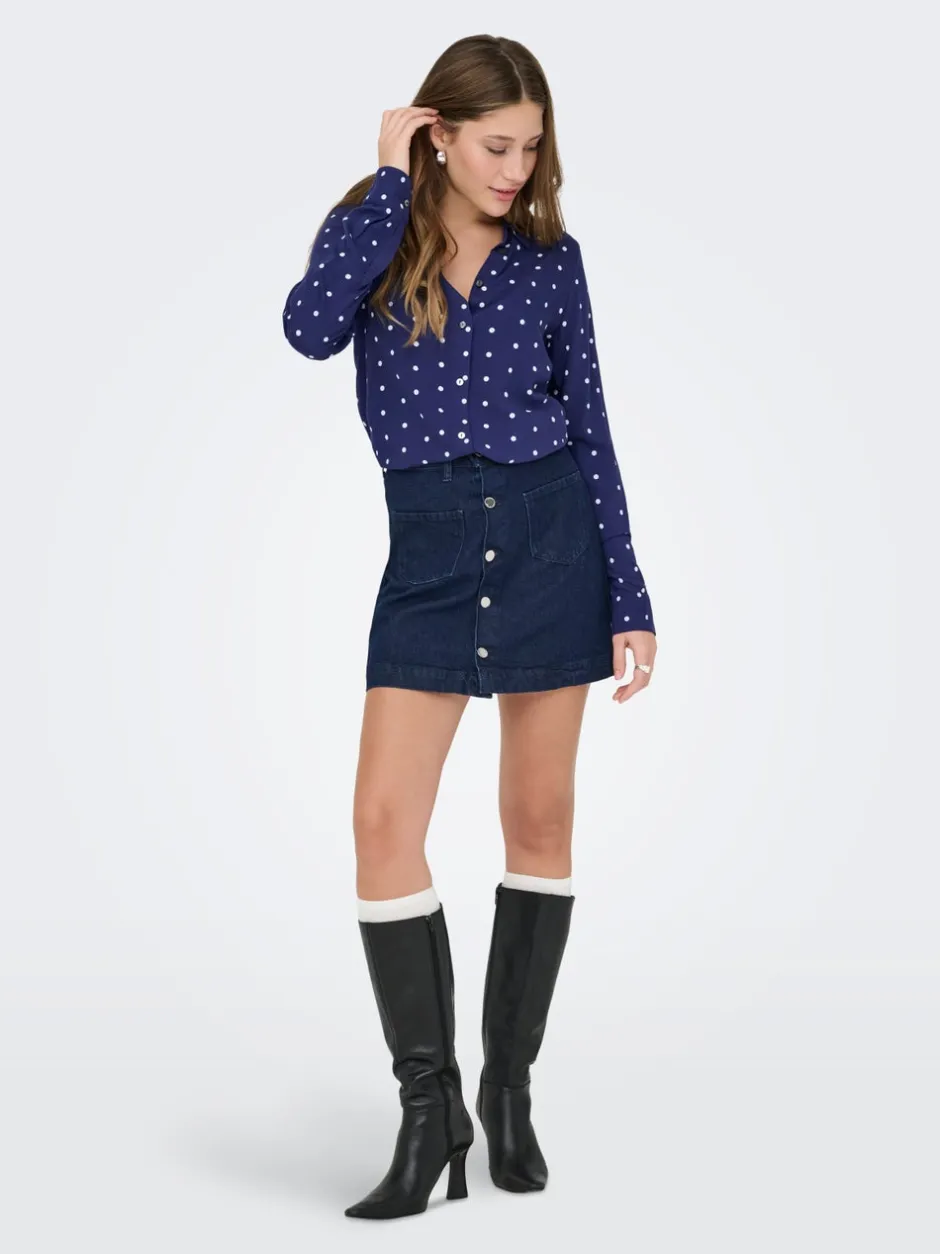 Outlet ONLAMAZING Denim Denim-nederdel Kort nederdel Dame Nederdele|Denimnederdele