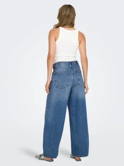 Discount ONLAMBER Lav talje Baggy fit Jeans Dame Jeans|Jeans
