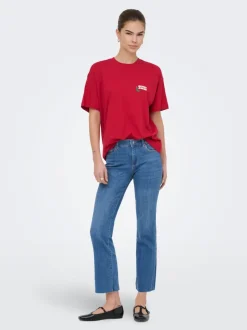 Hot ONLANN-KENYA Mellemhøj talje Flared fit Jeans Dame Jeans|Jeans