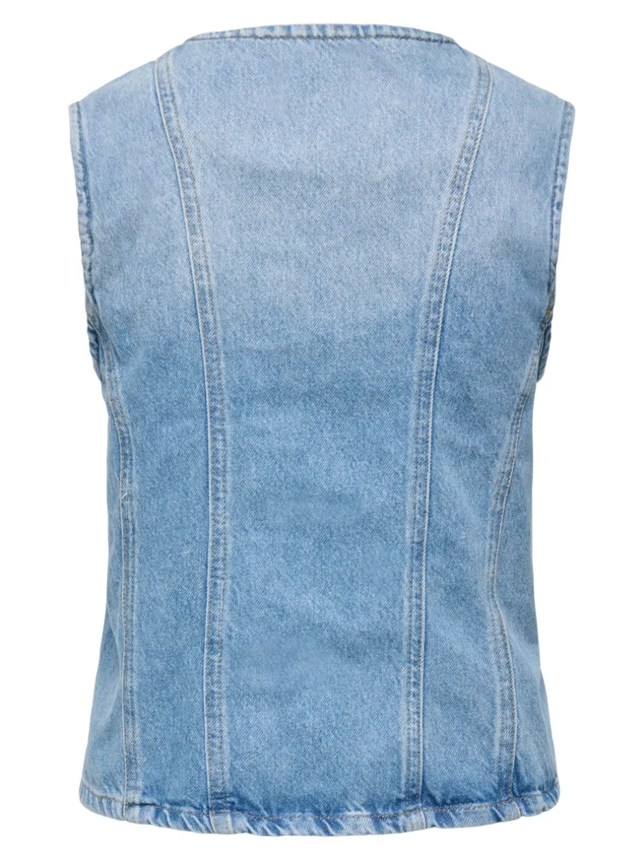 Sale ONLAYA Tailored vest Dame Double Denim|Toppe
