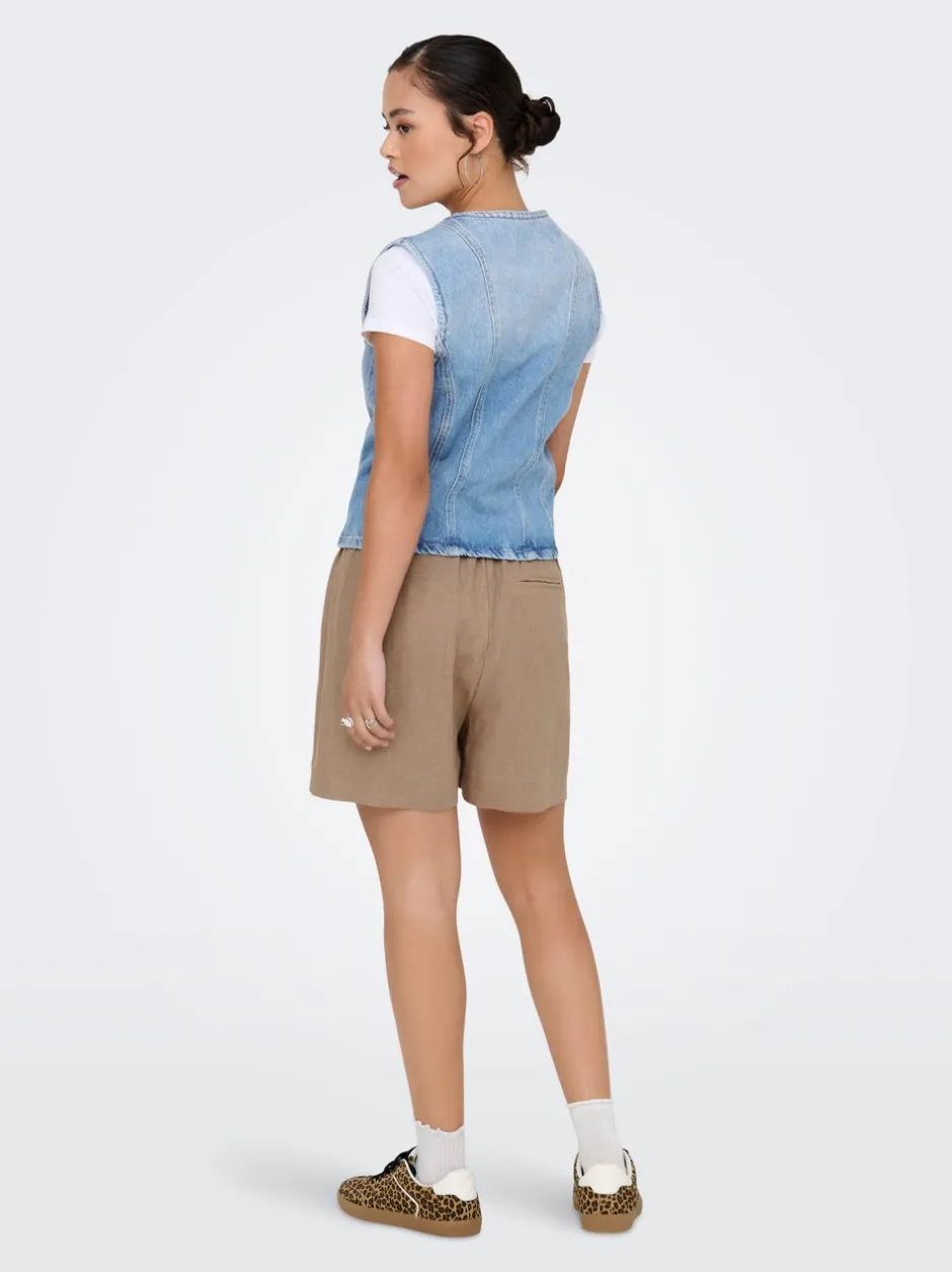 Sale ONLAYA Tailored vest Dame Double Denim|Toppe