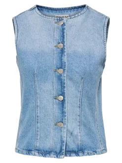 Sale ONLAYA Tailored vest Dame Double Denim|Toppe