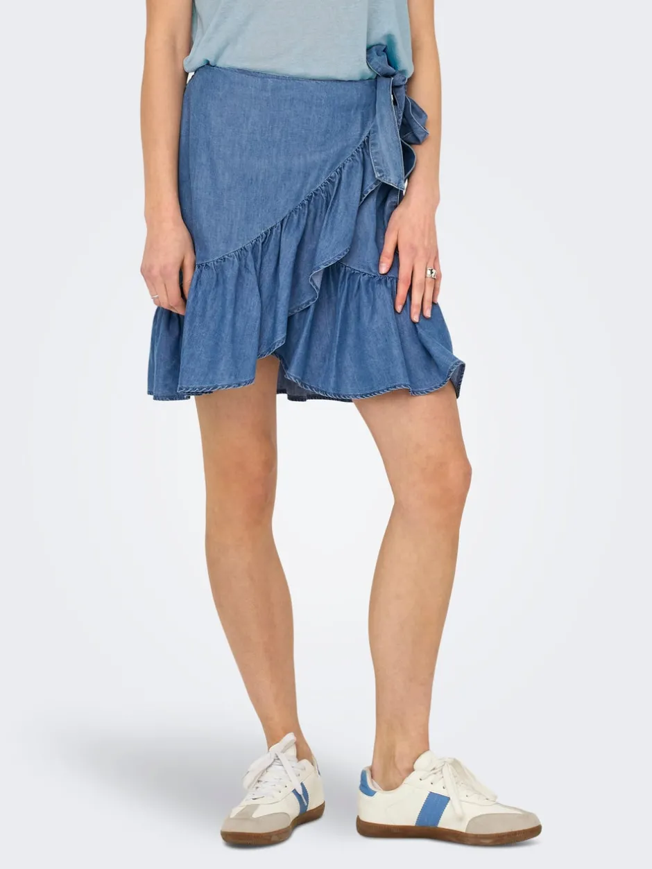 Clearance ONLBEA Denim Denim-nederdel Kort nederdel Dame Nederdele|Denimnederdele