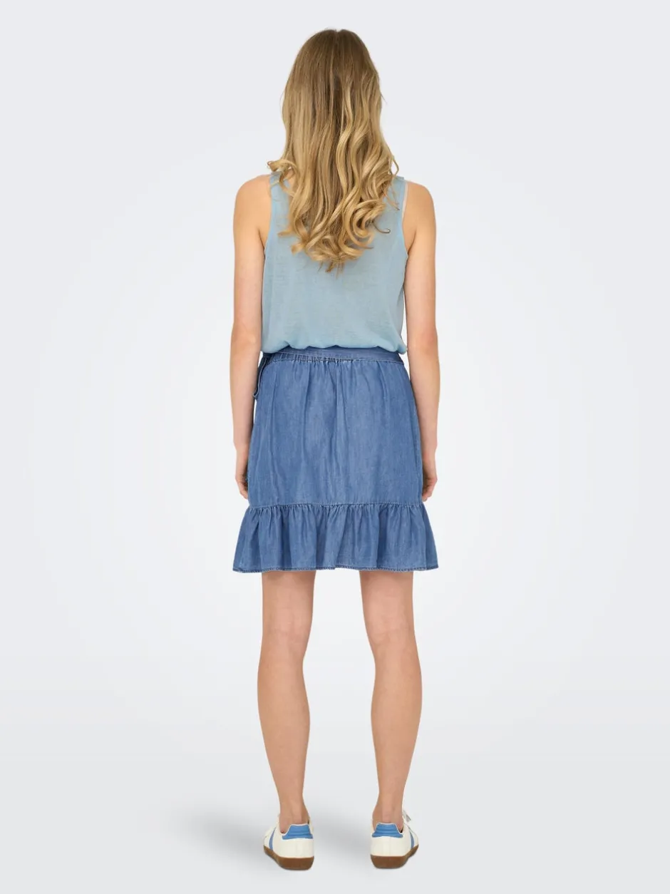 Clearance ONLBEA Denim Denim-nederdel Kort nederdel Dame Nederdele|Denimnederdele